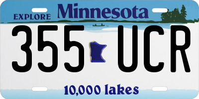 MN license plate 355UCR