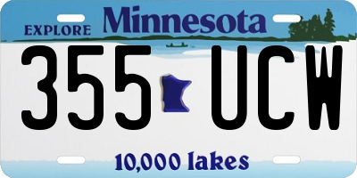 MN license plate 355UCW