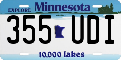 MN license plate 355UDI