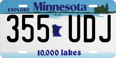 MN license plate 355UDJ