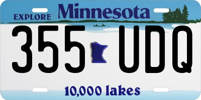 MN license plate 355UDQ