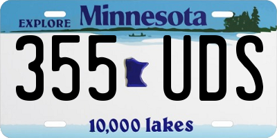 MN license plate 355UDS