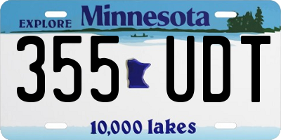 MN license plate 355UDT