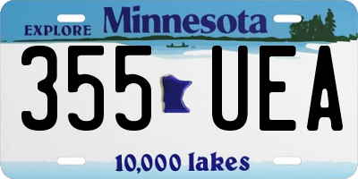 MN license plate 355UEA