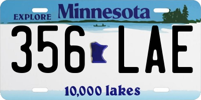 MN license plate 356LAE