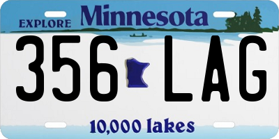 MN license plate 356LAG