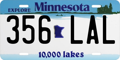 MN license plate 356LAL