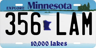 MN license plate 356LAM