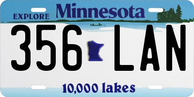 MN license plate 356LAN
