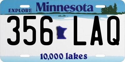 MN license plate 356LAQ