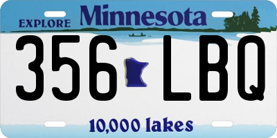 MN license plate 356LBQ