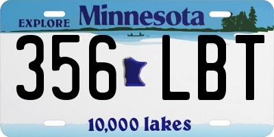 MN license plate 356LBT