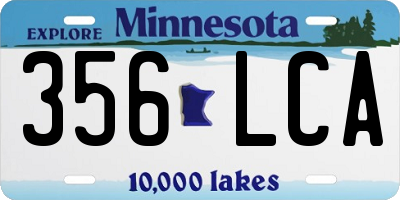 MN license plate 356LCA