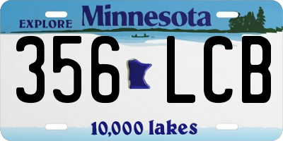 MN license plate 356LCB