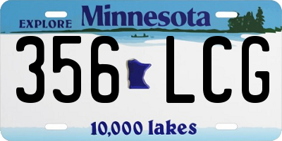 MN license plate 356LCG