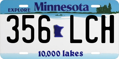 MN license plate 356LCH