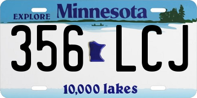 MN license plate 356LCJ