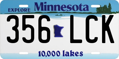 MN license plate 356LCK