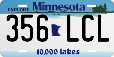 MN license plate 356LCL