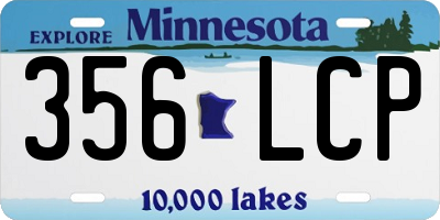 MN license plate 356LCP