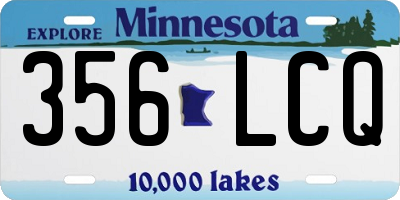 MN license plate 356LCQ