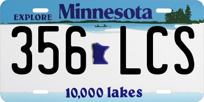 MN license plate 356LCS