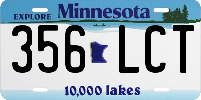 MN license plate 356LCT