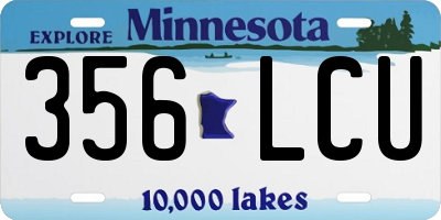 MN license plate 356LCU