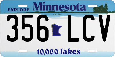 MN license plate 356LCV