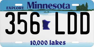 MN license plate 356LDD