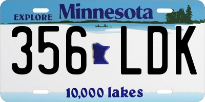 MN license plate 356LDK