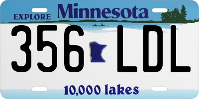 MN license plate 356LDL