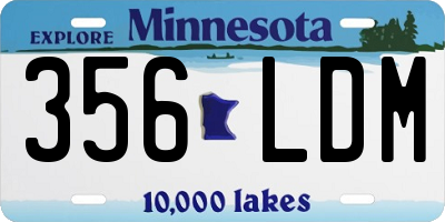 MN license plate 356LDM