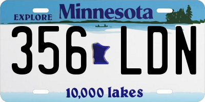 MN license plate 356LDN