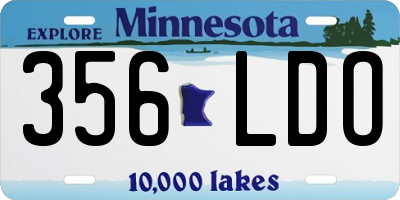MN license plate 356LDO
