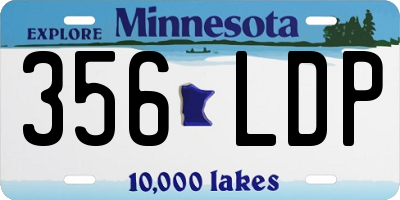 MN license plate 356LDP