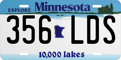MN license plate 356LDS