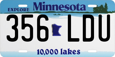 MN license plate 356LDU