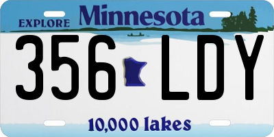 MN license plate 356LDY