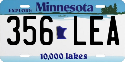 MN license plate 356LEA