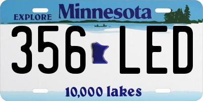 MN license plate 356LED