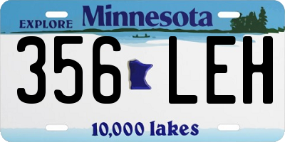 MN license plate 356LEH