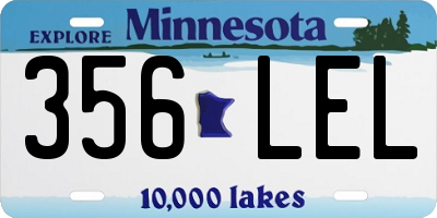 MN license plate 356LEL