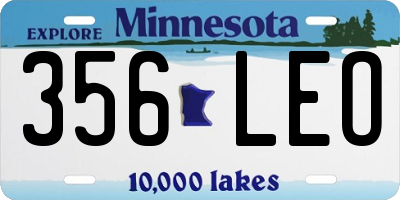 MN license plate 356LEO