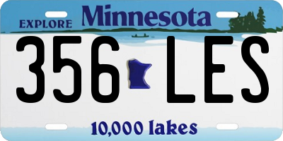 MN license plate 356LES