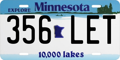MN license plate 356LET