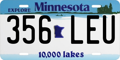 MN license plate 356LEU