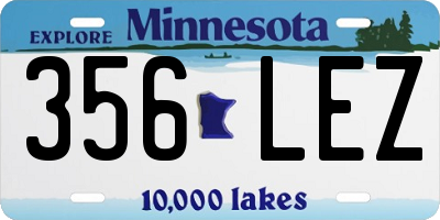 MN license plate 356LEZ