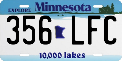 MN license plate 356LFC