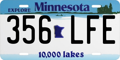 MN license plate 356LFE